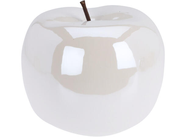 Eple keramikk hvit/beige 7,5x7cm 2ass Display med 12stk 