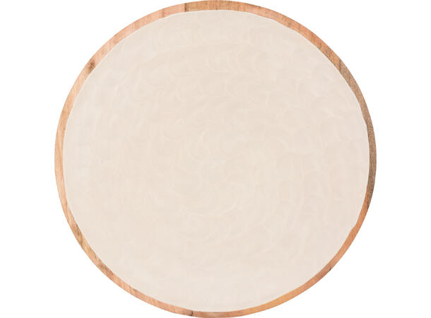 Fat mangotre m/beige emalje d:38cm 