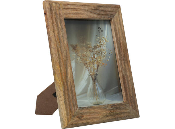 Fotoramme mangotre Foto:15x20cm 3ass Forpk 9stk Yttermål:21,5x27,5cm 