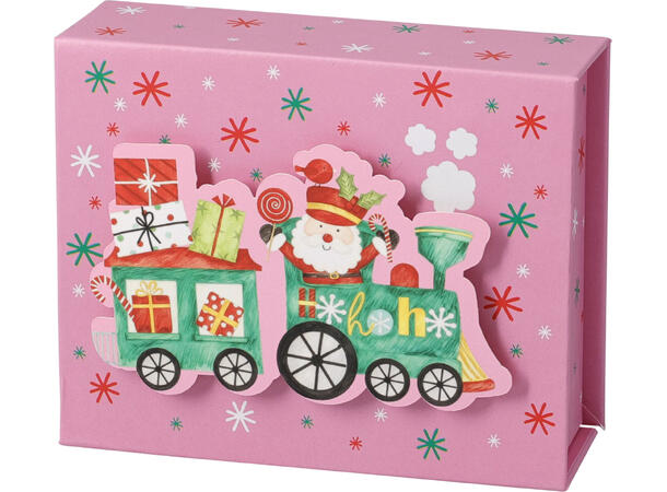 Gaveeske m/spilledåse jul 110x90x42mm Display 12stk 6ass 