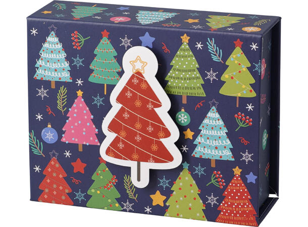 Gaveeske m/spilledåse jul 110x90x42mm Display 12stk 6ass 