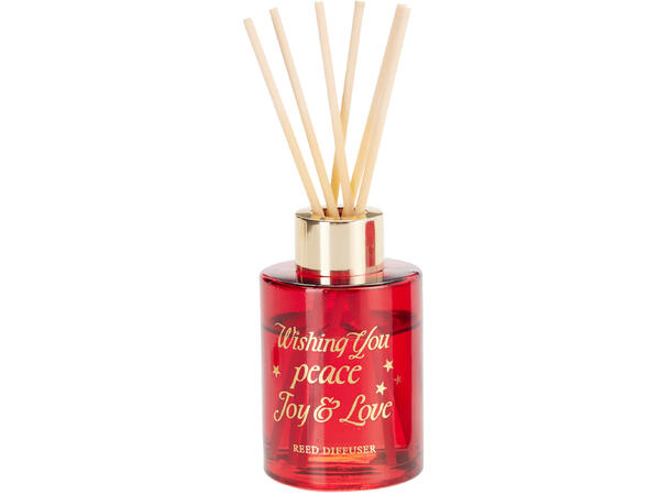 Gavesett duftolje og lysglass rutet 2ass Rød Grønn 