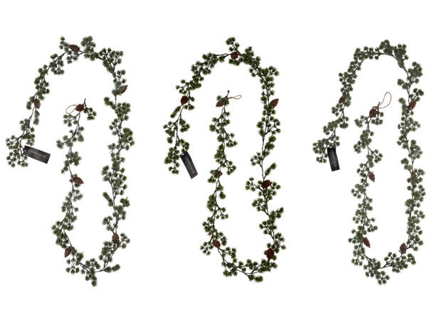 Girlander grønn furu m/kongler 3ass Forpk 12stk 180cm 