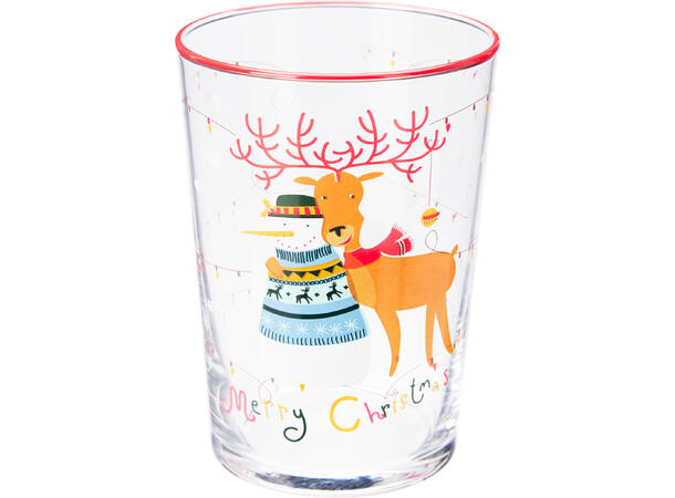 Glass julemotiv 9x13cm 510ml 3ass 