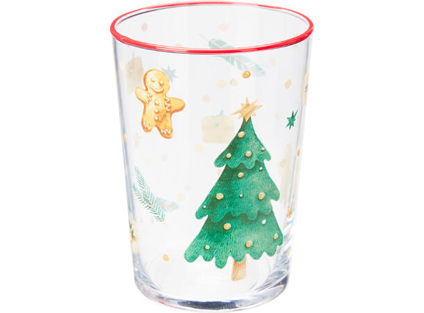 Glass julemotiv 9x13cm 510ml 3ass 