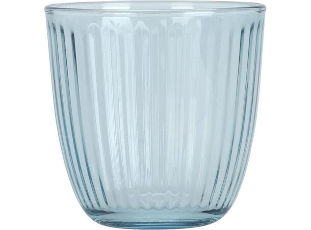 Glass stripet blått glass 8,5x8,5cm Vekt:280gram 