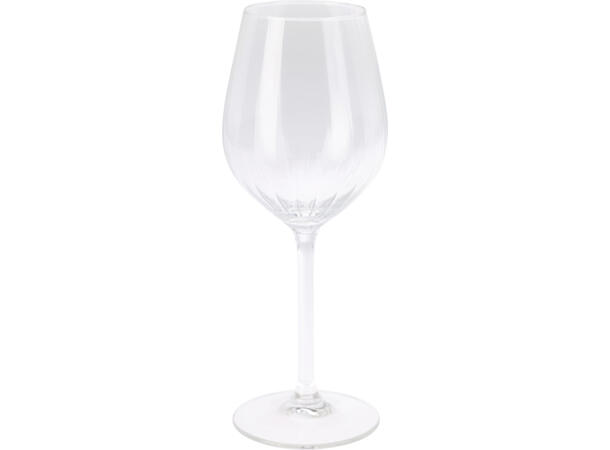 Glass stripet vinglass 6x22cm 380ml 4stk Gaveeske 