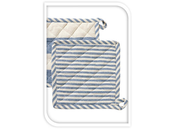 Gryteklut stripet bomull 20x20cm 4ass 