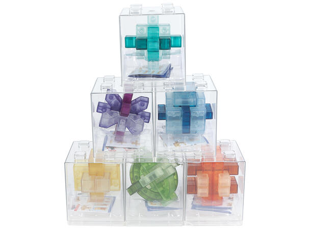 Hjernetrim hjernenøtt kube 7x7cm 6ass Forpk 12stk 