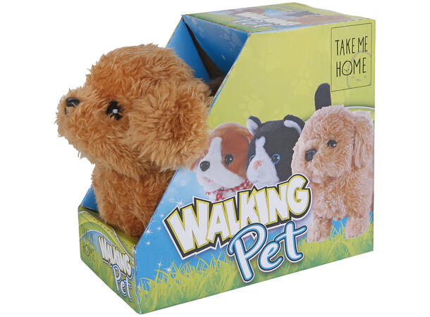 Hund brun pels ass funksjoner 15,5cm Take Me Home Plysj 