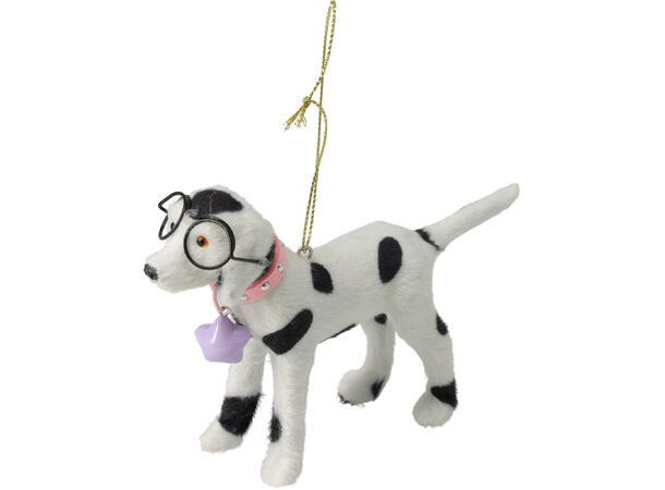 Hund henge PP m/stoff ca10cm 6ass Display med 24 stk assortert 