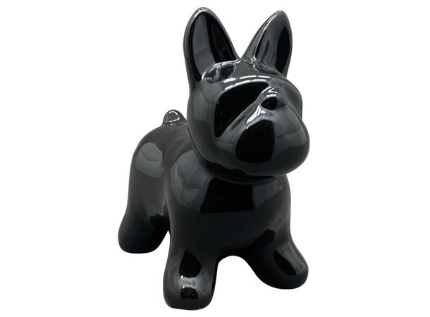Hund stående sort keramikk 18x11x20cm Forpakning: 4 stk 