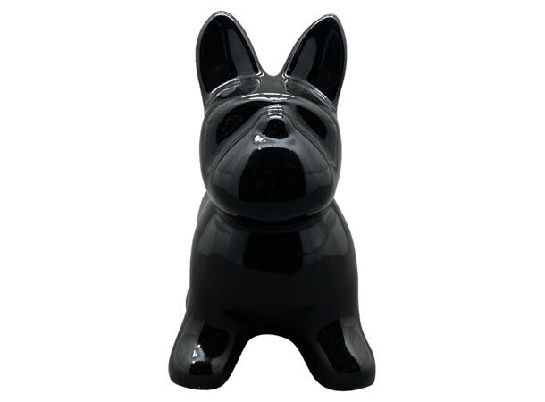 Hund stående sort keramikk 18x11x20cm Forpakning: 4 stk 