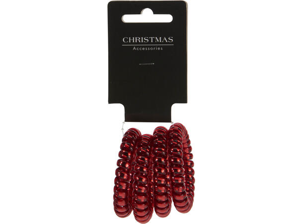 Hårstrikk spiral 4 stk 4ass Display 48pk 