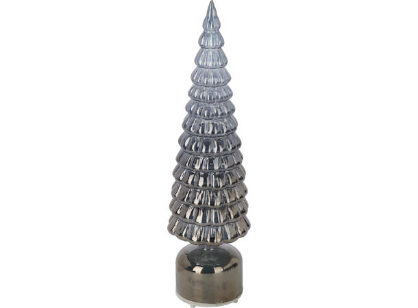 Juletre LED be.lys glass smoke 40cm 2ass Batteri: 3xAAA Timer: 6/18t on/off 