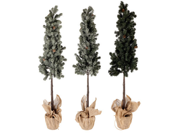 Juletre i potte m/jute 105cm 3ass 