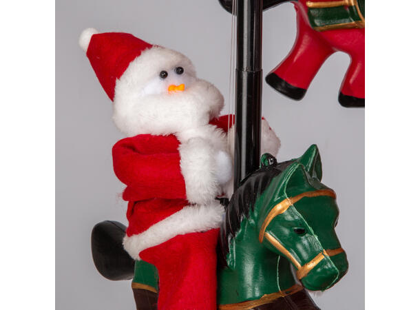 Karusell Nisse/Snømann 114 LED-lys 110cm Med sensor Batteri 9.0V 1.0A inkl 