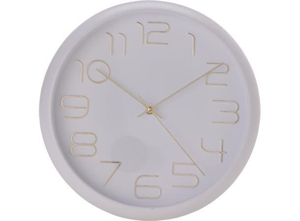 Klokke gulldetaljer Diam.30cm 3ass 