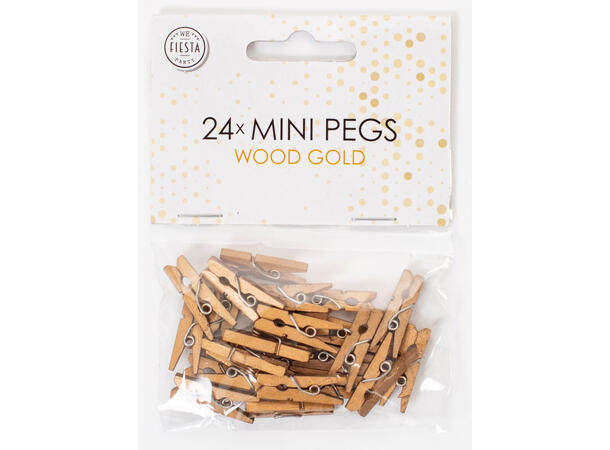 Klyper miniklype tre gull 24stk Pakke: 12x8,5x1cm 153 gram 