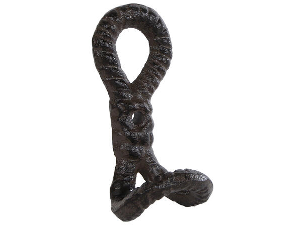 Krok tau antikkbrun metall 4x4,5x9cm 