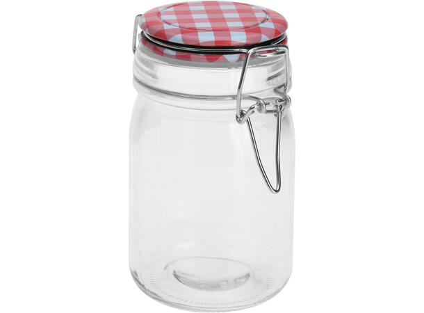 Krukke glass oppbevaring 250ml 2ass Display med 12stk 6,8x11,5cm 9x12cm 
