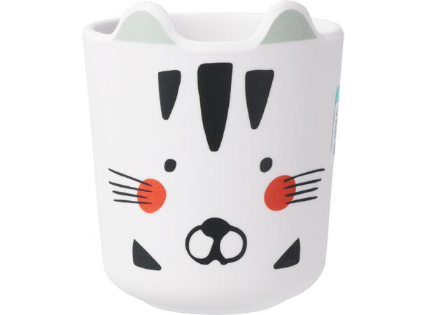 Krus melamine dyremotiv 7,7x9cm 2ass Forpakning: 24stk Vekt:90gram 