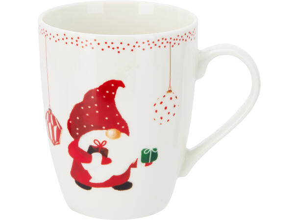 Krus nisse porselen 10x9cm 3ass 340ml Vekt:335gram 