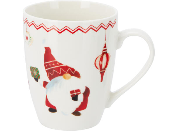 Krus nisse porselen 10x9cm 3ass 340ml Vekt:335gram 