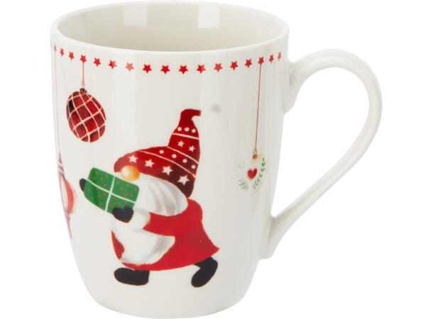 Krus nisse porselen 10x9cm 3ass 340ml Vekt:335gram 