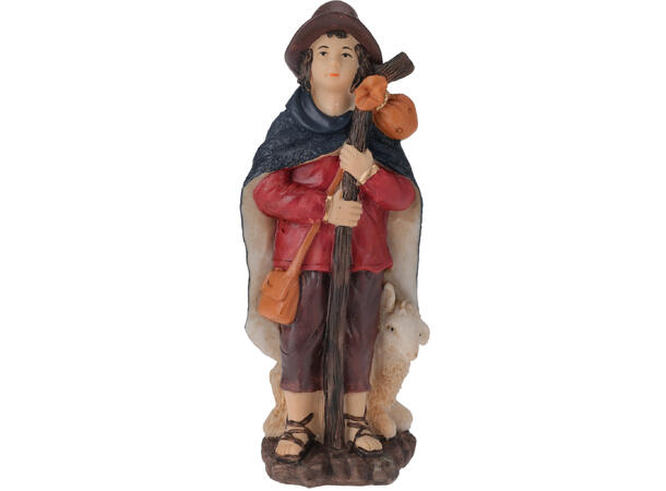 Krybbesett assorterte farger 6-16cm 9del Maria:12cm Josef:16cm Barn:6x4cm 