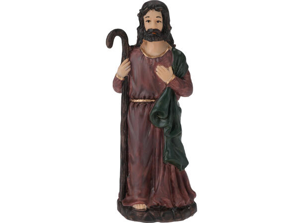 Krybbesett assorterte farger 6-16cm 9del Maria:12cm Josef:16cm Barn:6x4cm 