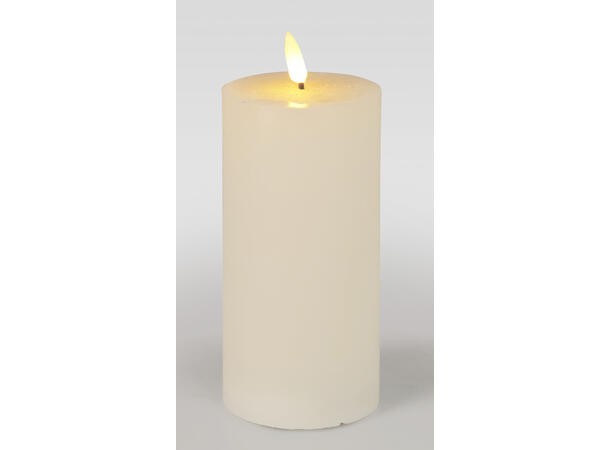 Kubbelys LED krem rustikk voks 7,5x15cm Batteri: 2xAA Timer: 6/18t Display 12stk 