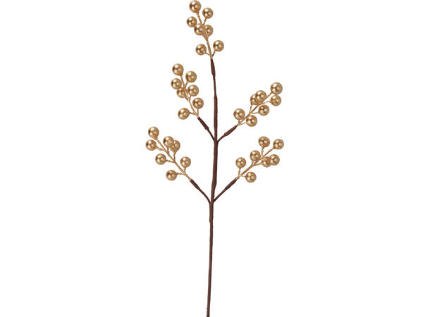 Kvist gullfarget bær m/5 stilker 38cm Forpk: 24stk 