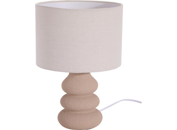 Lampe beige keramikk 24x35cm Dolomitt. E27 