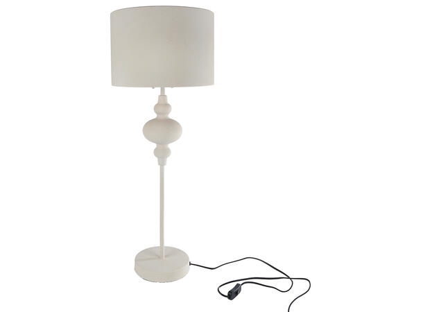 Lampe bord beige metall 30x30x80cm Forpakning: 2stk 