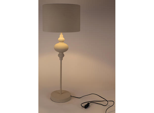 Lampe bord beige metall 30x30x80cm Forpakning: 2stk 