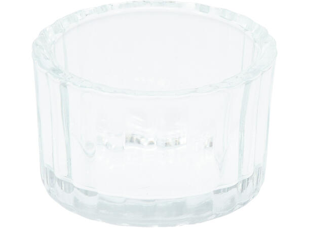 Lyestake klart glass til telys 6x3cm s/2 