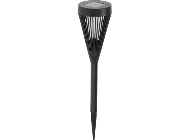 Lykt Solar jordlykt sort matt PP 8x47cm Batteri inkludert Display med 12stk 