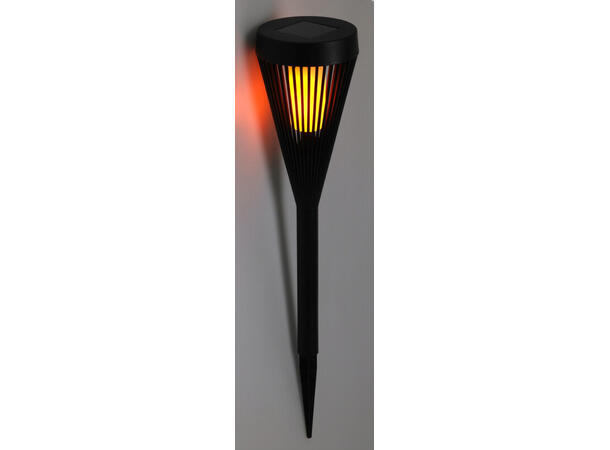 Lykt Solar jordlykt sort matt PP 8x47cm Batteri inkludert Display med 12stk 