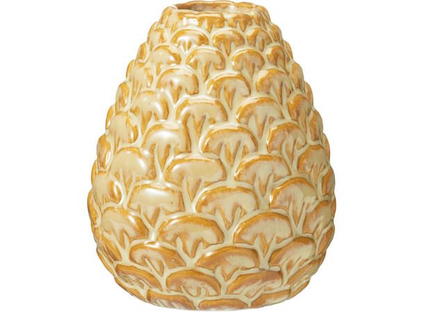 Lysestake kongle keramikk 8x10cm 2ass Passer telys/kronelys 