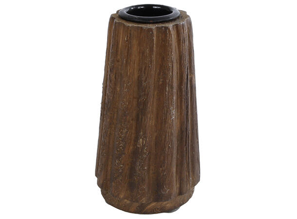 Lysestake rille mangotre brun 6x6x10cmx 