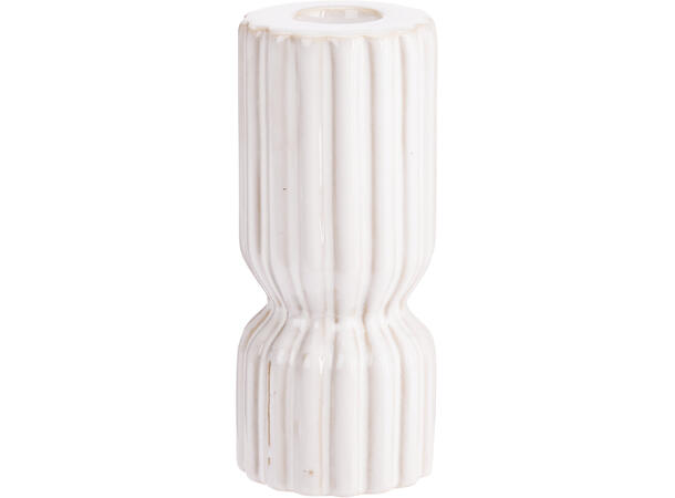 Lysestake stripet keramikk 12,5cm 3ass 