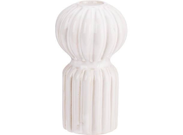 Lysestake stripet keramikk 12,5cm 3ass 