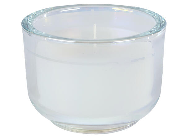 Lysglass med voks perlemor 10x7,5cm 