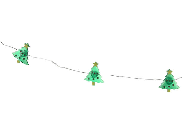 Lyslenke 20 LED julefigurer 2m Display 24stk Batteri 2xAA 