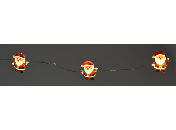 Lyslenke 20 LED julefigurer 2m Display 24stk Batteri 2xAA 