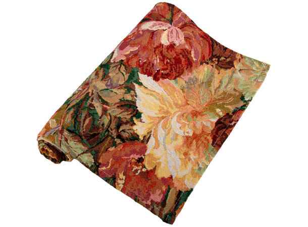 Løper Jaquard blomst rød/rosa 33x100cm 40% bomull 60 % polyester 