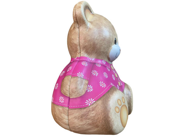 Metallboks Bamse Teddy rosa 13,5x9x16cm 1400ml volum 