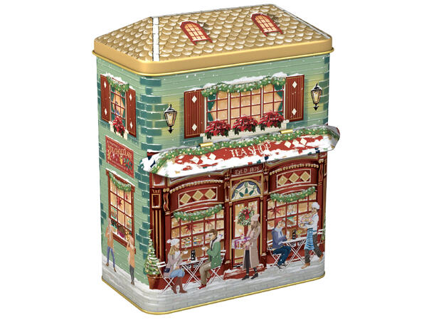 Metallboks Hus Julekafe 12x7,5x15cm 1000ml 