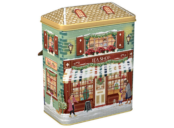 Metallboks Hus Julekafe 12x7,5x15cm 1000ml 